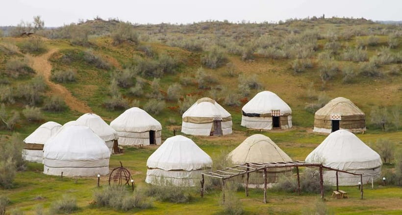 Yurt Camp Tour with Night from Bukhara - Sarmish petroglyphs on the hillside